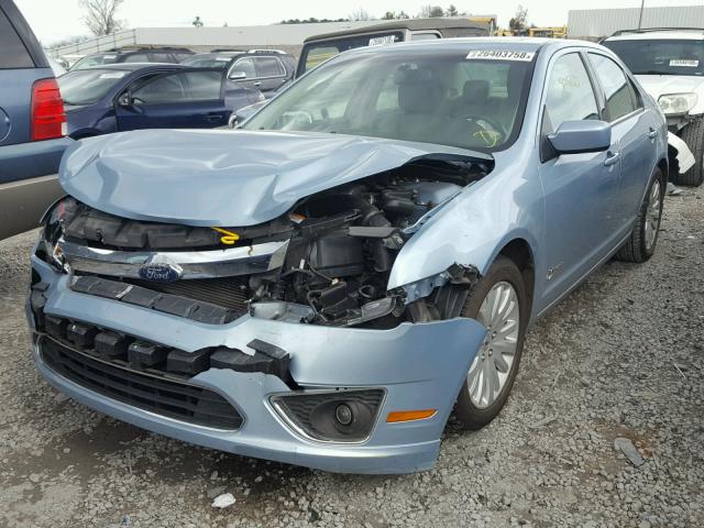 3FADP0L34AR386772 - 2010 FORD FUSION HYB BLUE photo 2