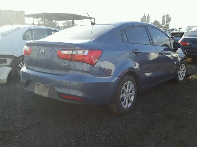 KNADM4A34G6678079 - 2016 KIA RIO LX Կապույտ լուսանկար 4