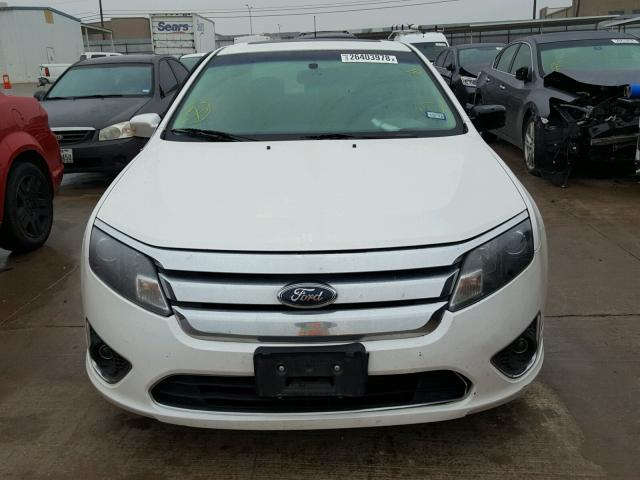 3FAHP0JG3AR234666 - 2010 FORD FUSION SEL WHITE photo 9