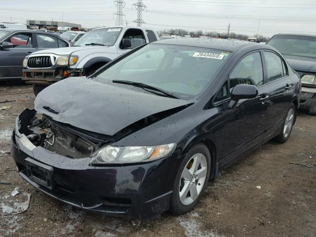 19XFA1F6XAE050647 - 2010 HONDA CIVIC BLACK photo 2