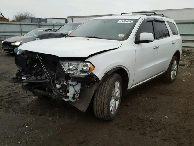 1C4SDJDT8DC540692 - 2013 DODGE DURANGO CR WHITE photo 2