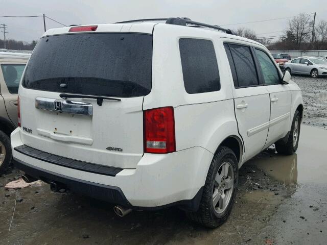 5FNYF48579B012668 - 2009 HONDA PILOT EXL WHITE photo 4