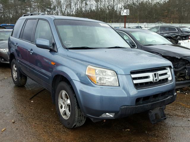 5FNYF28428B017030 - 2008 HONDA PILOT EX BLUE photo 1