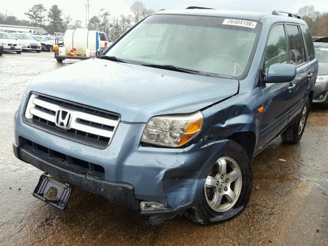 5FNYF28428B017030 - 2008 HONDA PILOT EX BLUE photo 2