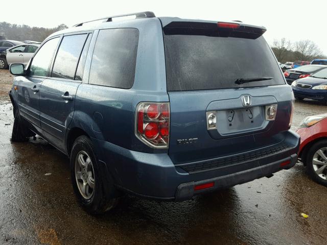 5FNYF28428B017030 - 2008 HONDA PILOT EX BLUE photo 3