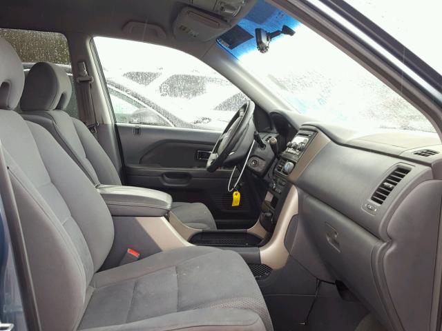 5FNYF28428B017030 - 2008 HONDA PILOT EX BLUE photo 5