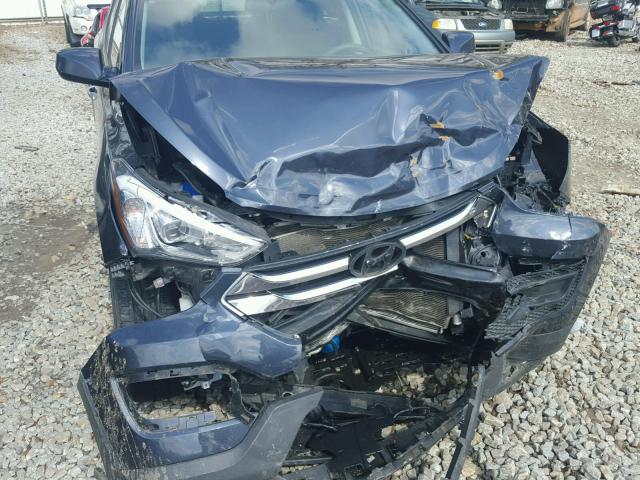 5XYZT3LB8DG069631 - 2013 HYUNDAI SANTA FE S BLUE photo 9