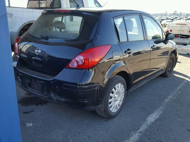 3N1BC13E47L377363 - 2007 NISSAN VERSA S BLACK photo 4