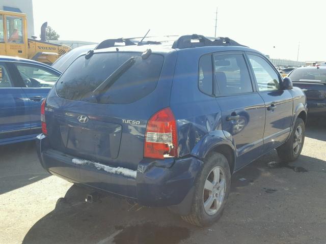 KM8JM12B86U342208 - 2006 HYUNDAI TUCSON GL BLUE photo 4