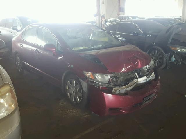 2HGFA16569H350386 - 2009 HONDA CIVIC LX RED photo 1