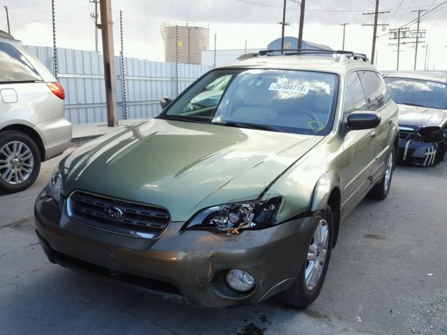 4S4BP61C857307555 - 2005 SUBARU LEGACY OUT GREEN photo 2