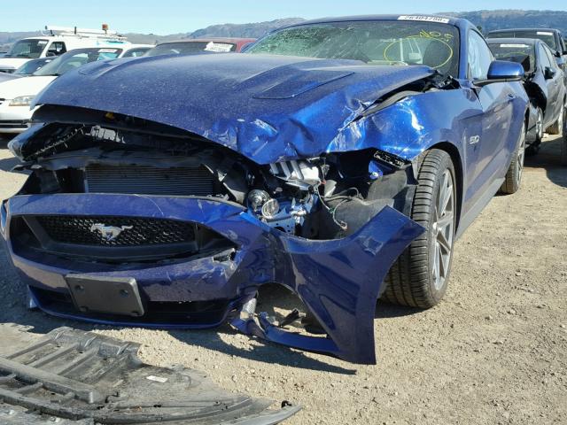 1FA6P8CF9F5363483 - 2015 FORD MUSTANG GT BLUE photo 2