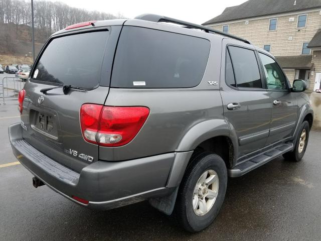 5TDBT44A15S257358 - 2005 TOYOTA SEQUOIA SR GRAY photo 4