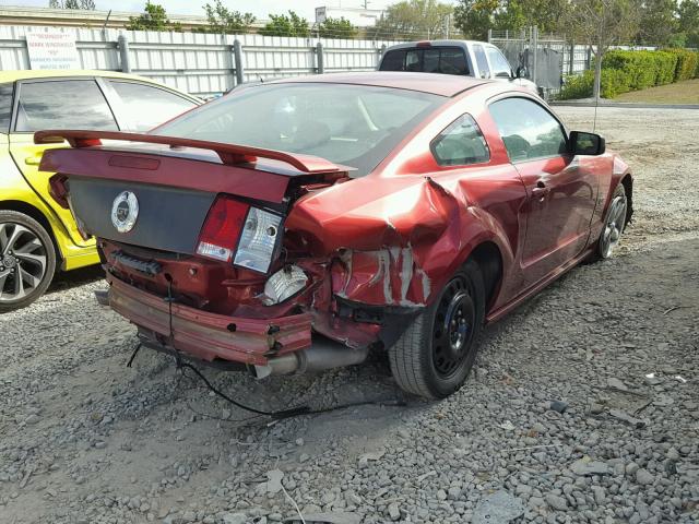1ZVFT82H775221060 - 2007 FORD MUSTANG GT BURGUNDY photo 4