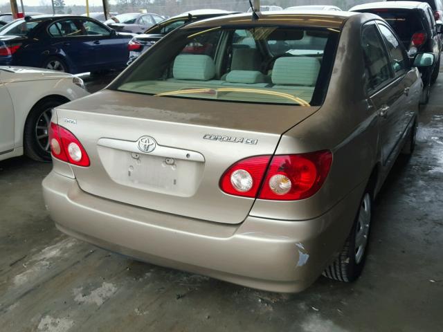 1NXBR32E25Z448650 - 2005 TOYOTA COROLLA CE GOLD photo 4