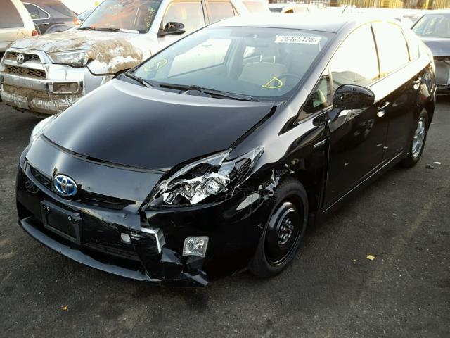 JTDKN3DU9B0267486 - 2011 TOYOTA PRIUS BLACK photo 2