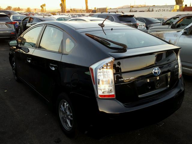 JTDKN3DU9B0267486 - 2011 TOYOTA PRIUS BLACK photo 3