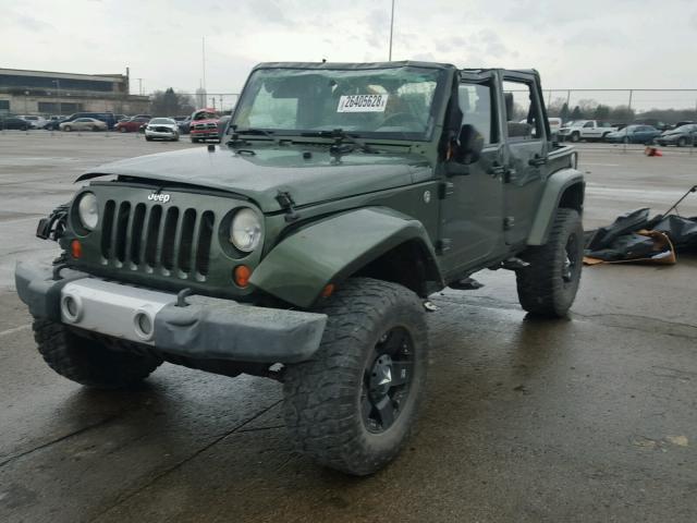 1J8GA59119L713420 - 2009 JEEP WRANGLER U GREEN photo 2