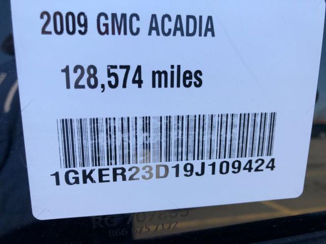 1GKER23D19J109424 - 2009 GMC ACADIA SLT Yaşıl foto 10