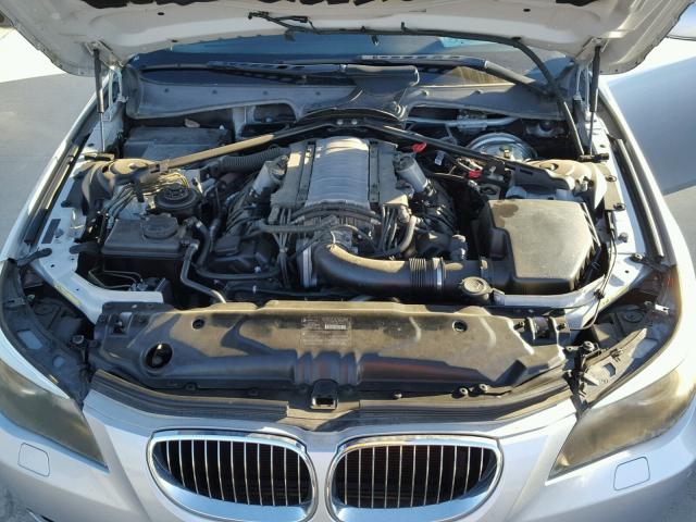 WBANB33515B116177 - 2005 BMW 545 I SILVER photo 7