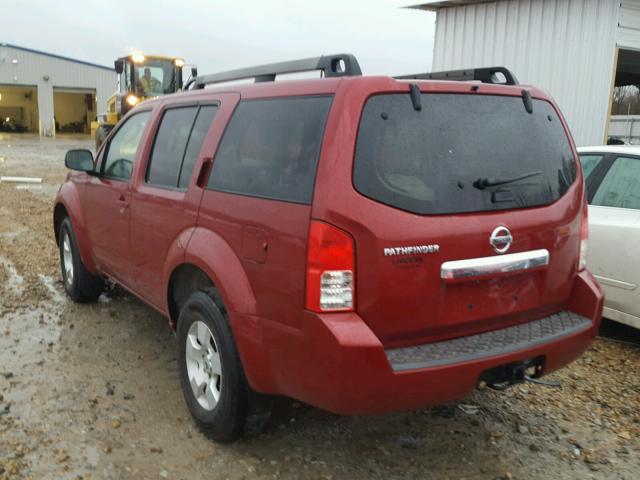 5N1AR18U38C615199 - 2008 NISSAN PATHFINDER RED photo 3