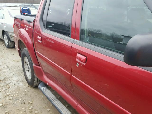 1FMZU77K85UB52471 - 2005 FORD EXPLORER S RED photo 9