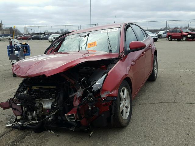 1G1PC5SB9E7246165 - 2014 CHEVROLET CRUZE LT RED photo 2