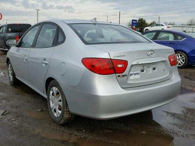 KMHDU4AD1AU140899 - 2010 HYUNDAI ELANTRA BL SILVER photo 3