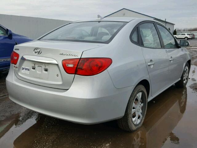 KMHDU4AD1AU140899 - 2010 HYUNDAI ELANTRA BL SILVER photo 4