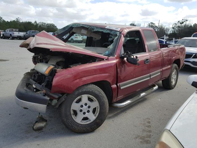 2GCEC19T551343673 - 2005 CHEVROLET SILVERADO RED photo 2