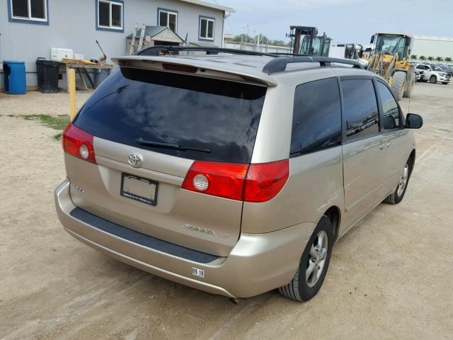 5TDZK23C98S110654 - 2008 TOYOTA SIENNA CE GOLD photo 4