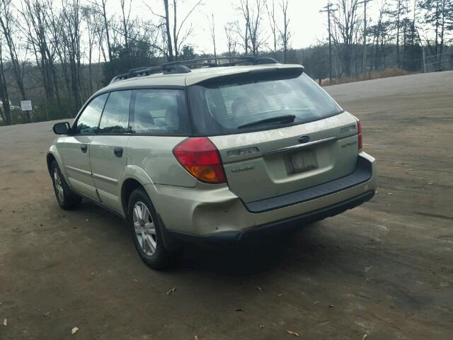 4S4BP61C557344630 - 2005 SUBARU LEGACY OUT TAN photo 3