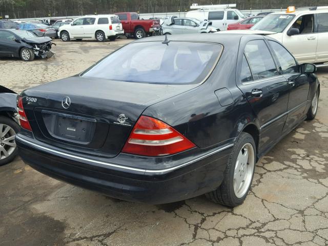 WDBNG75J12A243923 - 2002 MERCEDES-BENZ S 500 BLACK photo 4