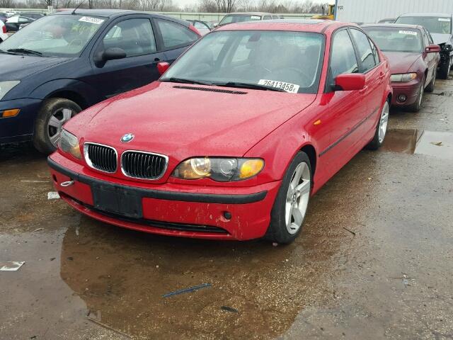 WBAET37444NH05349 - 2004 BMW 325 I RED photo 2