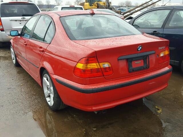 WBAET37444NH05349 - 2004 BMW 325 I RED photo 3