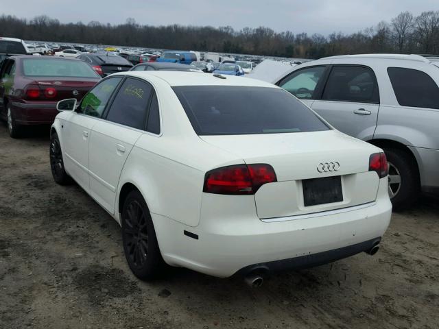 WAUDF78E16A071622 - 2006 AUDI A4 2.0T QU WHITE photo 3