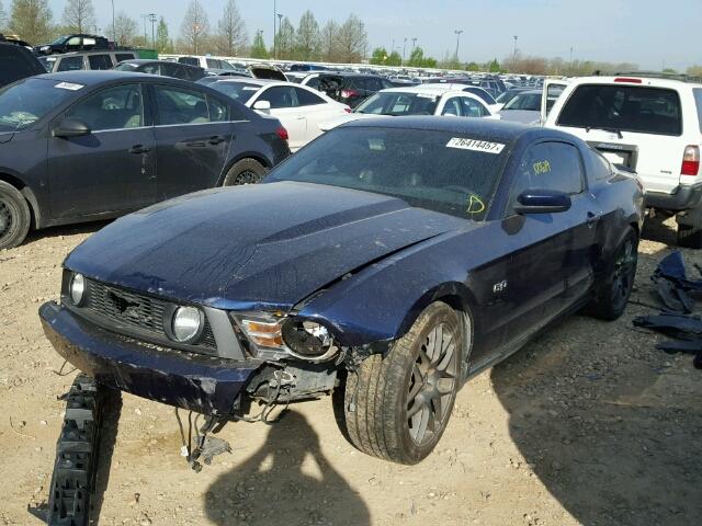 1ZVBP8CF9B5100927 - 2011 FORD MUSTANG GT BLUE photo 2