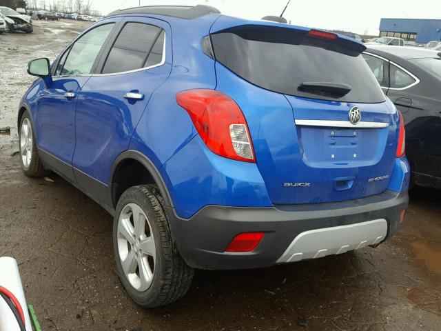 KL4CJBSB1FB148332 - 2015 BUICK ENCORE CON BLUE photo 3