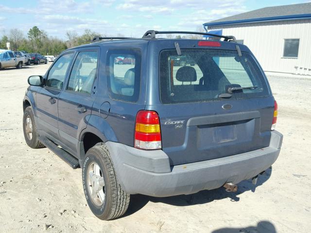 1FMYU03171KB24036 - 2001 FORD ESCAPE XLT BLUE photo 3