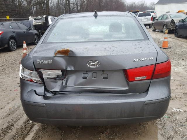 5NPET46C59H422481 - 2009 HYUNDAI SONATA GLS GRAY photo 9