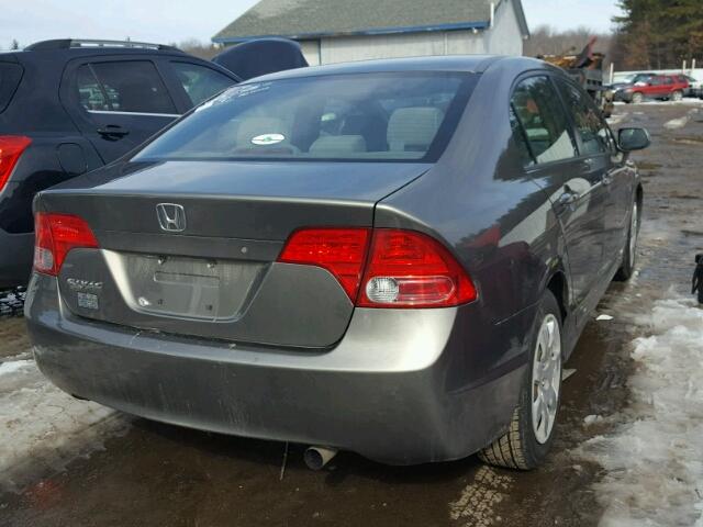 2HGFA15567H311067 - 2007 HONDA CIVIC LX GRAY photo 4