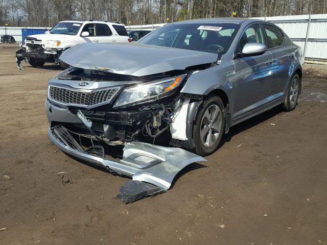 KNAGM4AD7F5082216 - 2015 KIA OPTIMA HYB SILVER photo 2