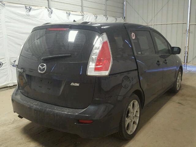 JM1CR29L980302846 - 2008 MAZDA 5 BLACK photo 4