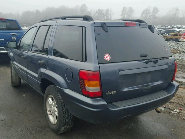 1J4GX48S84C318504 - 2004 JEEP GRAND CHER BLUE photo 3