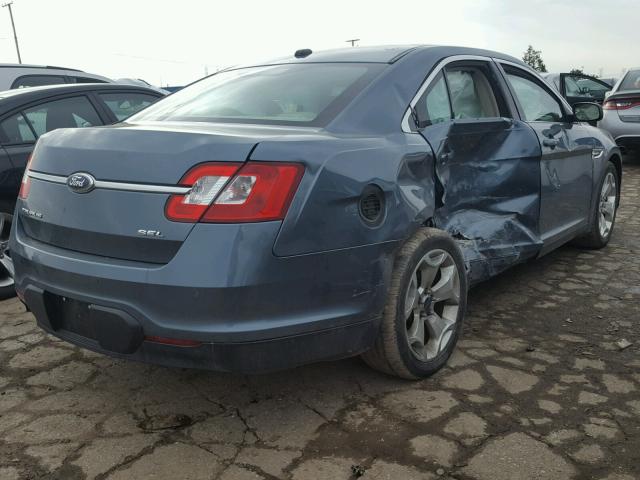 1FAHP2EW0AG126638 - 2010 FORD TAURUS SEL BLUE photo 4