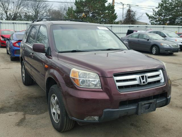 5FNYF18708B011568 - 2008 HONDA PILOT EXL MAROON photo 1