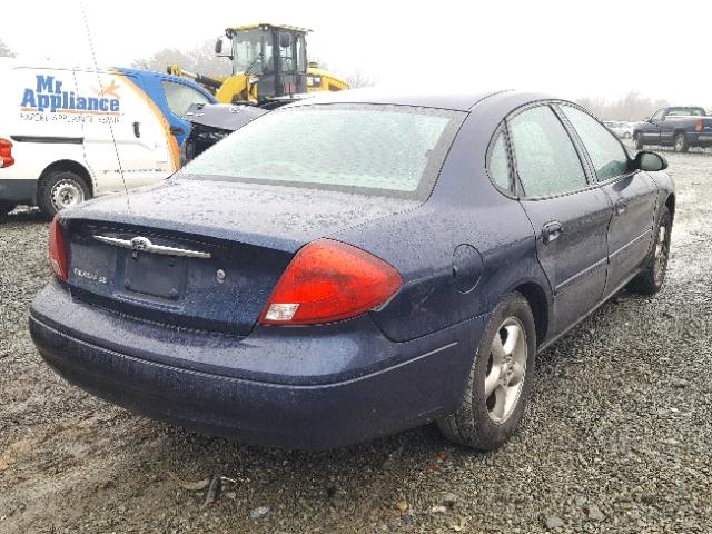 1FAFP55S4YA137452 - 2000 FORD TAURUS SES BLUE photo 4