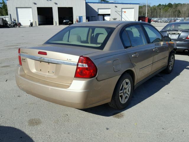 1G1ZS51F16F300906 - 2006 CHEVROLET MALIBU LS GOLD photo 4