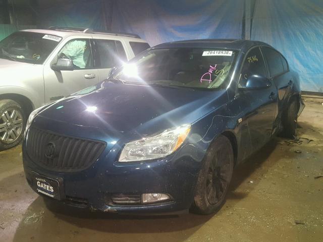 W04GS5EC2B1054092 - 2011 BUICK REGAL CXL BLUE photo 2