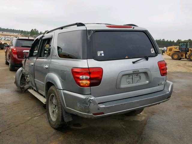 5TDZT34A11S038175 - 2001 TOYOTA SEQUOIA SR SILVER photo 3